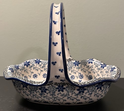 Polish pottery basket with - polish,