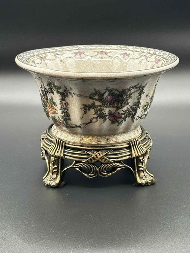 Decorative glazed ceramic bowl - ceramic,