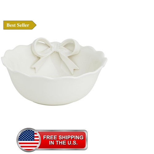 Ceramic bow serving bowl - ceramic,