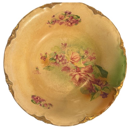 Antique cottage floral ceramic - floral,