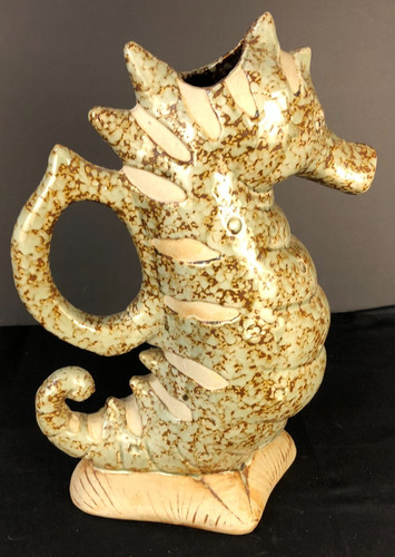 Turtle king pottery - pottery, seahorse